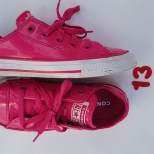 Pink Leather Converse Chuck Taylor Sz 13